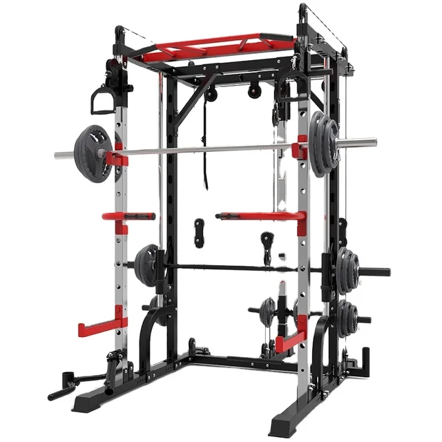 Multi functional Smith Machine Cable Crossover Squat Rack