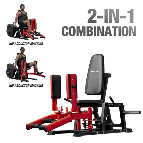 Commercial Seated Hip Abductor + Adductor Machine (Plate Loaded)