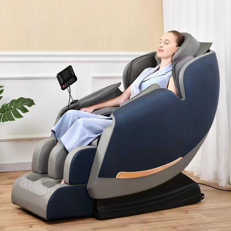 Blue discount massage chair