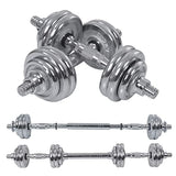 Pair of Adjustable Chrome Iron Dumbbell