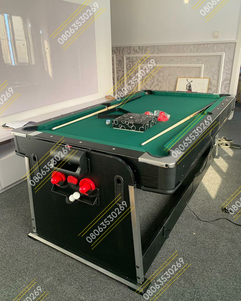 4 In 1 Combo Pool Table, Tennis Table, Air Hockey, Dining Table (7 Foo Nassau Sports