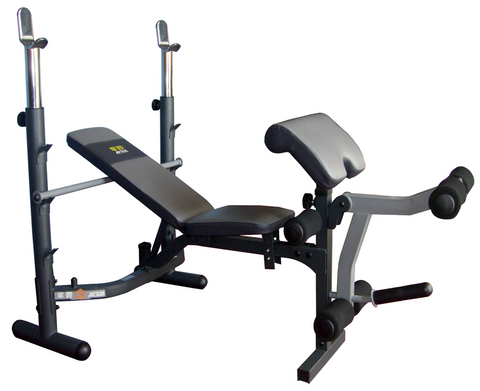 JX Fitness Commercial Bench Press with 50kg Olympic Barbell (with Curl Pad)