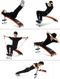 Tummy Trimmer Sit-Up Bench with Rope & Spring