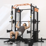 Multi-functional Smith Machine + Cable Crossover + Pec Dec with Weight Stack (Squat Rack)