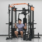 Multi-functional Smith Machine + Cable Crossover + Pec Dec with Weight Stack (Squat Rack)