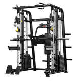 Multi-functional Smith Machine + Cable Crossover + Leg Press with Weight Stack (Squat Rack)