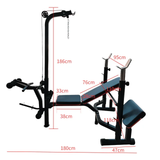 Commercial Bench Press with 50kg Barbell (with Curl Pad)