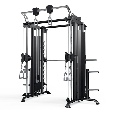 Commercial Multi-functional Smith Machine + Cable Crossover with Steel Iron Weight Stack (NS-AT01)