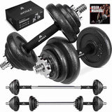 Pair of Adjustable Chrome Iron Dumbbell