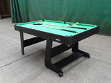 2 In 1 Combo Pool Table & Tennis Table Lite (6 Foot) (Foldable)