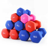 Pair of Aerobic Rubber Dumbbell