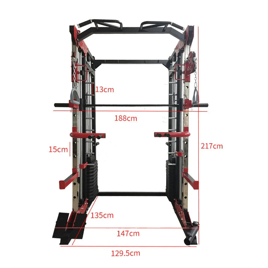 Multi-functional Smith Machine + Cable Crossover with Weight Stack (Sq ...