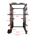 Multi-functional Smith Machine + Cable Crossover with Weight Stack (Squat Rack)