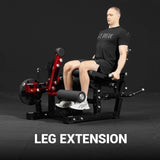 Commercial Seated Leg Extension + Prone Leg Curl Machine (Plate Loaded)