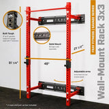 Commercial Wall Squat Rack (Foldable)