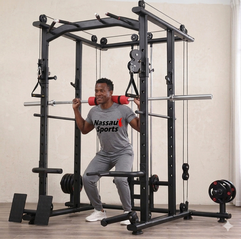 Commercial Multi-Functional Power Rack (Squat Rack) with Cable & Low Row (NS-X1)