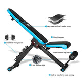 Adjustable Exercise Bench with Resistance Rope
