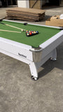 8 Feet Snooker Pool Table (White)