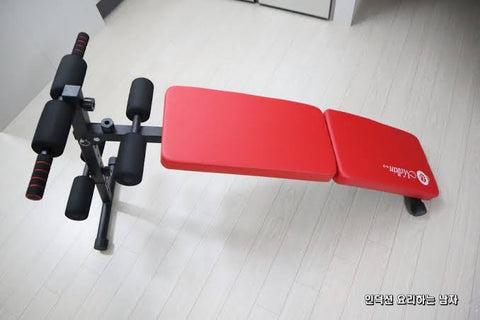 Foldable Tummy Trimmer Sit-Up Bench with Rope